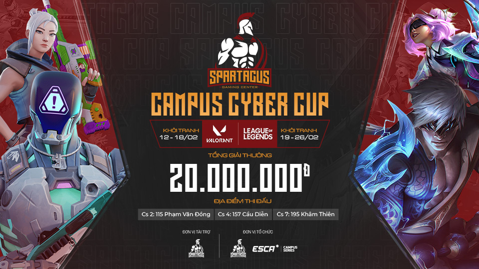 Chuỗi giải đấu Valorant & LMHT Campus Cyber Cup 2023 chính thức khởi tranh đầu tháng 2/2023